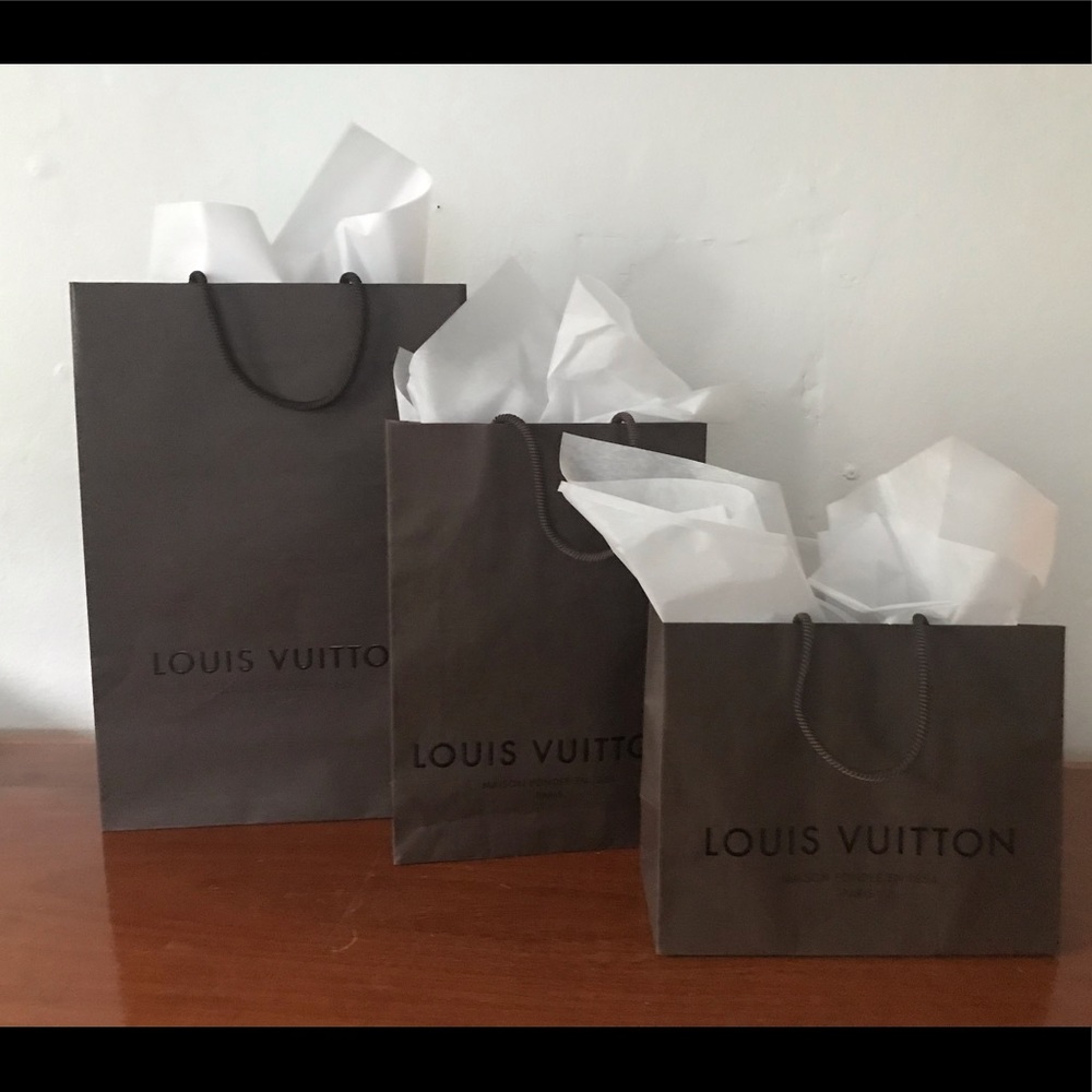 Authentic Louis Vuitton gift bags (set of 3)